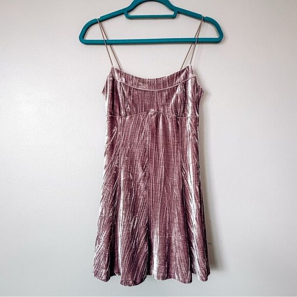 Wild Fable Light Purple Faux Velvet Mini Dress Size Small - Picture 2 of 5